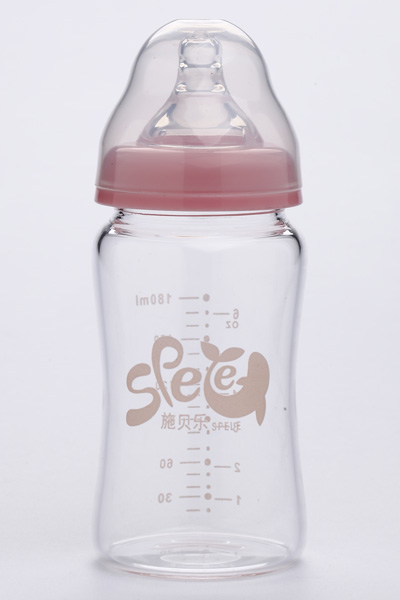 施貝樂寬口弧形玻璃奶瓶180mlNKH01