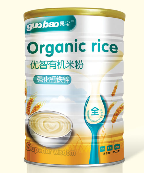 果寶強化鈣鐵鋅優(yōu)智有機米粉