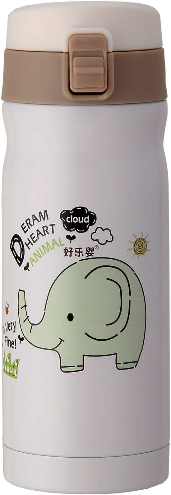 好樂(lè)嬰樂(lè)扣水杯淺棕色