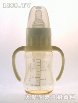 實(shí)感帶柄防嗆PES奶瓶120mL刻度