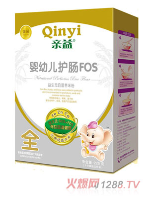 親益盒裝益生元嬰幼兒護(hù)腸FOS奶營養(yǎng)米粉全