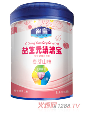 雀皇益生元麥芽山楂清清寶200g