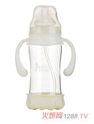 孩兒寶寬口自動(dòng)晶鉆奶瓶260ml