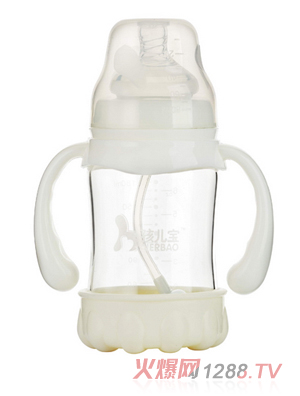 孩兒寶寬口自動晶鉆奶瓶180ml