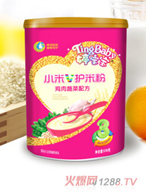 婷寶寶雞肉蔬菜小米V護米粉
