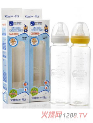 嬰侍衛(wèi)標準口徑晶鉆玻璃奶瓶240ml