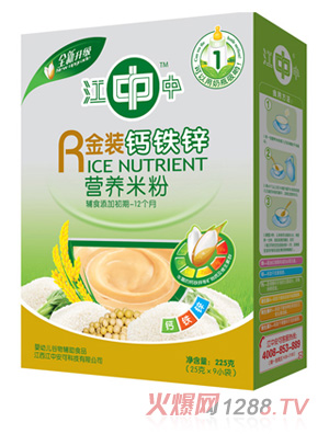 江中金裝鈣鐵鋅營(yíng)養(yǎng)米粉225g