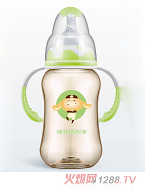 西爾斯母乳實感標(biāo)口徑握把吸管PPSU奶瓶180ML