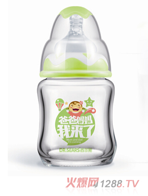 西爾斯母乳實感寬口徑初生用玻璃奶瓶120ML