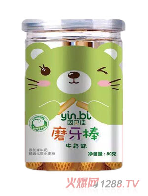 因貝佳牛奶味磨牙棒