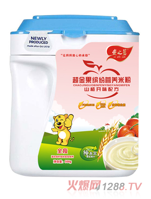 愛之藍山楂開胃配方超金果繽紛營養(yǎng)米粉全段