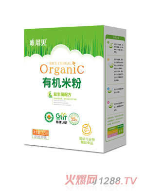 雅恩貝有機米粉-益生菌配方 盒裝