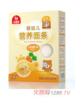 匯嬰寶嬰幼兒營養(yǎng)面條-小米胡蘿卜味