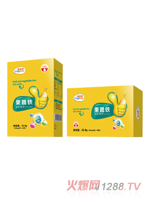 童嘟嘟果蔬鐵凝膠糖果 盒裝