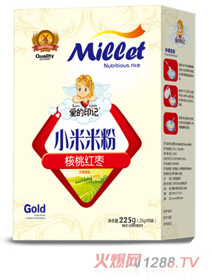 愛(ài)的印記小米米粉 核桃紅棗 盒裝