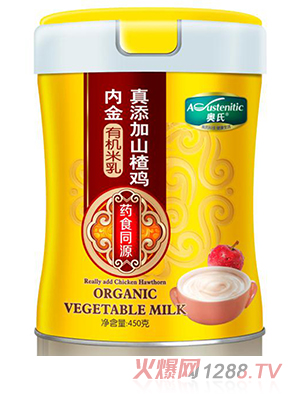 奧氏真添加山楂雞內(nèi)金有機米乳450克